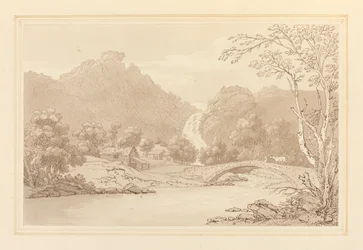 Lodore Rocks & Fall Front View