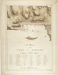 A plan of the town of Newport in the province of Rhode Island