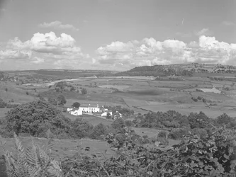 View of a building in farmland