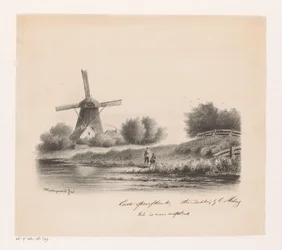 Landscape with Mill and Two Fishermen