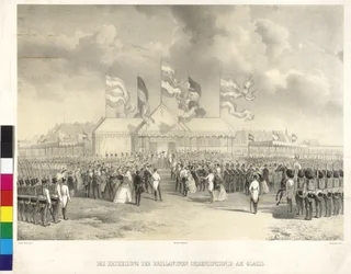 Issuance of the brilliant insignia of the Order at glacis