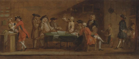 Figures in a Tavern or Coffee House