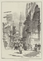 Life in Egypt, the Mosque of Sharia-el-Aybar, Cairo