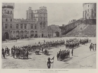 The Naval Brigade of HMS Powerful at Windsor, Three Cheers for the Queen!