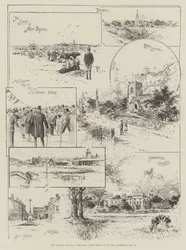 The Wirral Railway, Cheshire, First Turf Cut by Mr Gladstone, 21 October