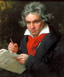 Portrait Ludwig van Beethoven when composing the Missa Solemnis
