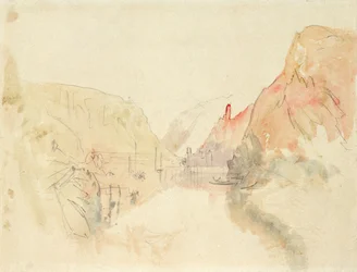 Castle of Traben-Trarbach on the Moselle, c.1844