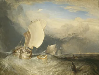 Fishing Boats with Hucksters Bargaining for Fish, 1837-38