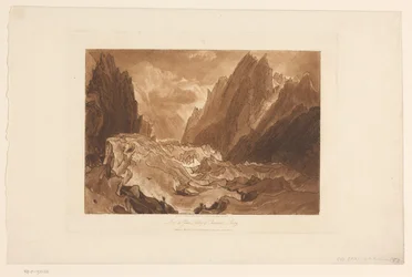 View of the Mer-de-Glace Glacier near Mont Blanc (Landscape Studies) (Liber Studiorum) (series title)