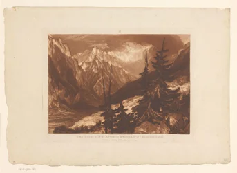 View of the Valley of Chamonix with the Arveyron River