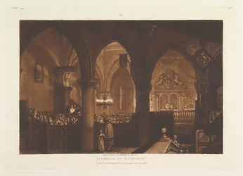 Interior of a Church, Liber Studiorum, Part XIV, Plate 70