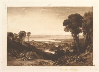 Junction of Severn and Wye, part VI, plate 28 from “Liber Studiorum”