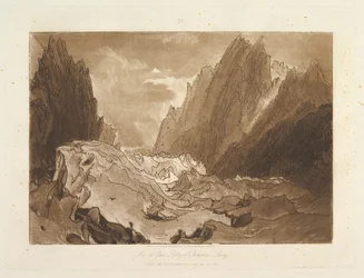 Mer de Glace, Valley of Chamouni-Savoy, Liber Studiorum, part X, plate 50