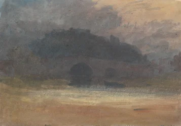 The Bridge over the River Rye at Helmsley, with the Castle Beyond