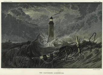 The Eddystone Lighthouse on the Eddystone Rocks