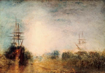 Whalers Boiling Blubber Entangled in Flaw Ice, Endeavouring to Extricate Themselves, 1846