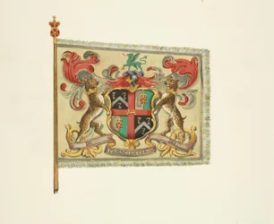 Banner of the Barbers and Surgeons, inscribed 