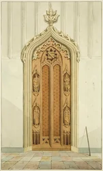 Doors made by Clarke, on each side of the altar of St Mark
