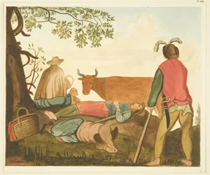 Guy, Earl of Warwick, and the Dun Cow, Copies from Original Oil Painting