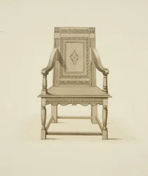 Old Chair brought from Woodspring Priory in Temple Church