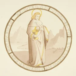 Stained Glass in Window of Private Chapel of Bishop