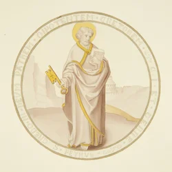 Stained Glass in Window of Private Chapel of Bishop