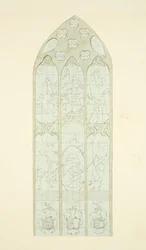 Stained Glass Window at East End of the North Aisle of Bristol Cathedral