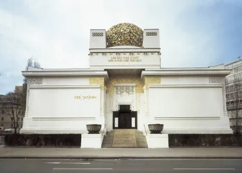 OLBRICH, Joseph Maria (1867-1908). Vienna Secession Building. 1898. AUSTRIA. Vienna. Facade. Vienna Secession. Architecture.