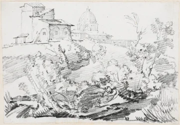 A Building on a Hill with Saint Peter