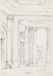 Portico of the Palazzo Nuovo, on the Campidoglio