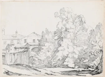 Trees Screening a House Built on Ancient Ruins