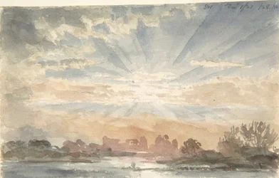 Landscape with Rising Sun