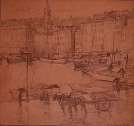 Harbour Scene, Rainy Day