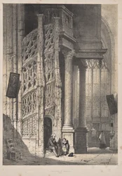 Architecture of the Middle Ages: Staircase, St. Maclou, Rouen