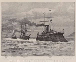 The International Flagship Squadron Escorting the New High Commissioner of Crete