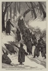 With the Russians and General Rauch, dragging Cannon up a Mountain Steep