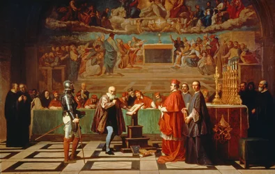 Galileo Galilei before members of the Holy Office in the Vatican in 1633