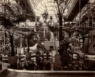 The Crystal Palace in London: Interior of the North Transept, c.1870
