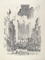 Down Sansom Street, 1912