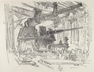 Fitting Guns in Turrets, 1916
