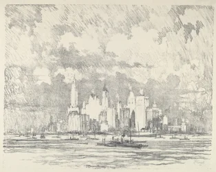 New York From Ellis Island