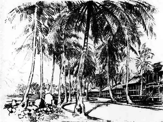 The American Quarter, plate I from The Panama Canal by Joseph Pennell, 1912