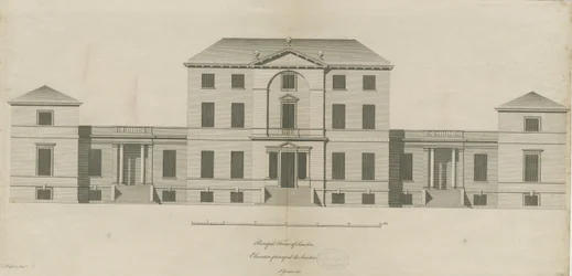 Sandon Hall: engraving, nd [1769-1771]