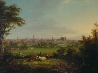 Leeds from the Meadows, c.1825