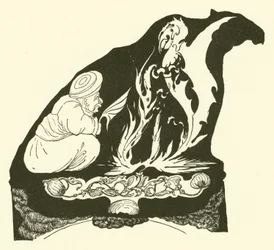 The Djinn Making the Beginnings of the Magic that Brought the Humph to the Camel