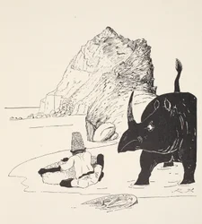 The Parsee Beginning to Eat His Cake on the Uninhabited Island
