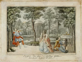 Tamino, Pamina and Papageno (engraving)