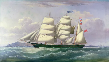 The Barquentine Pawnee in the Irish Sea