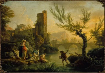 Landscape with Washerwomen, in 1763