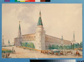 The Resurrection Square and the Alexander Garden in Moscow